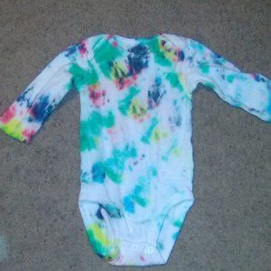 Carters home long sleeve tie-dyed onesie